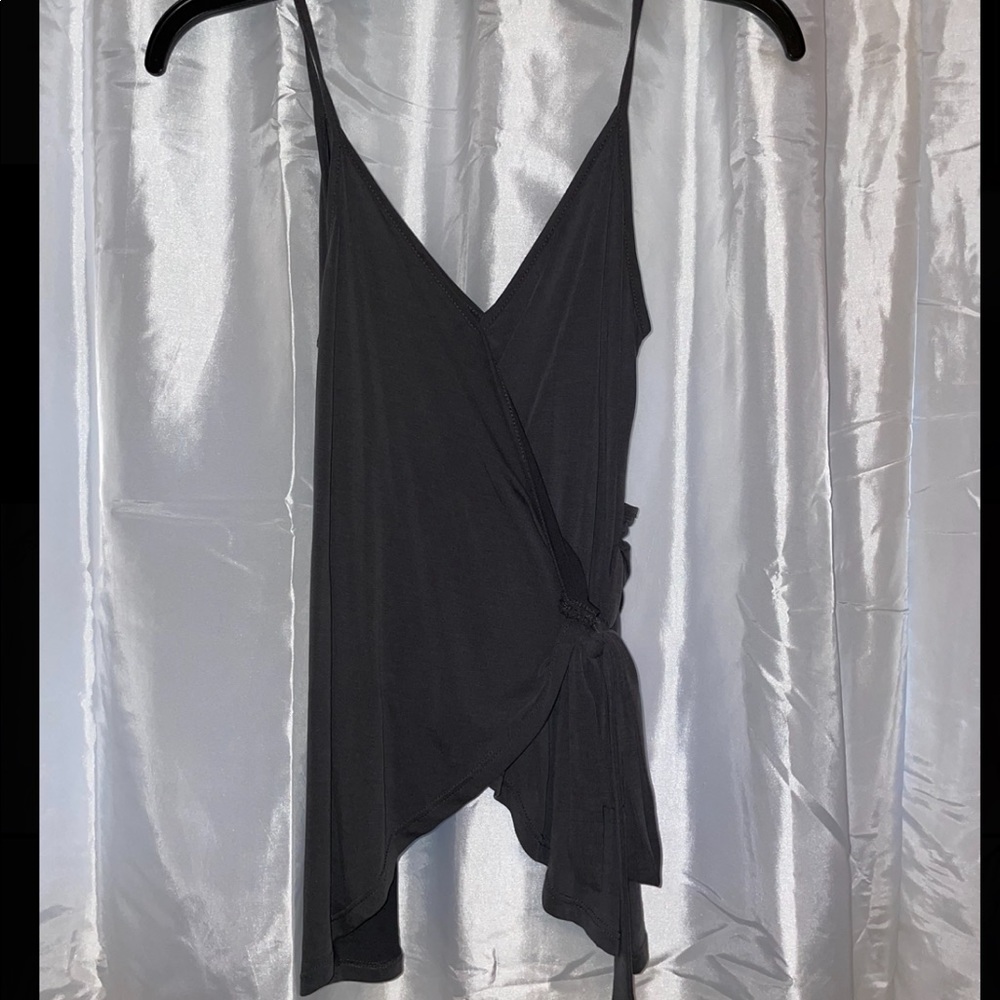 V-neck Cross Body Tie Top